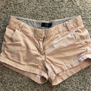 I Crew chino pink shorts size 6 3”